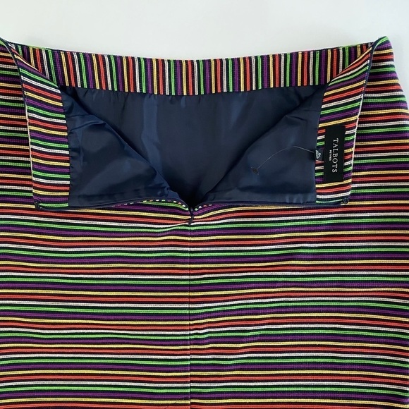 NEW Talbots Skirt Blazer Suit Set rainbow stripes - Picture 11 of 13